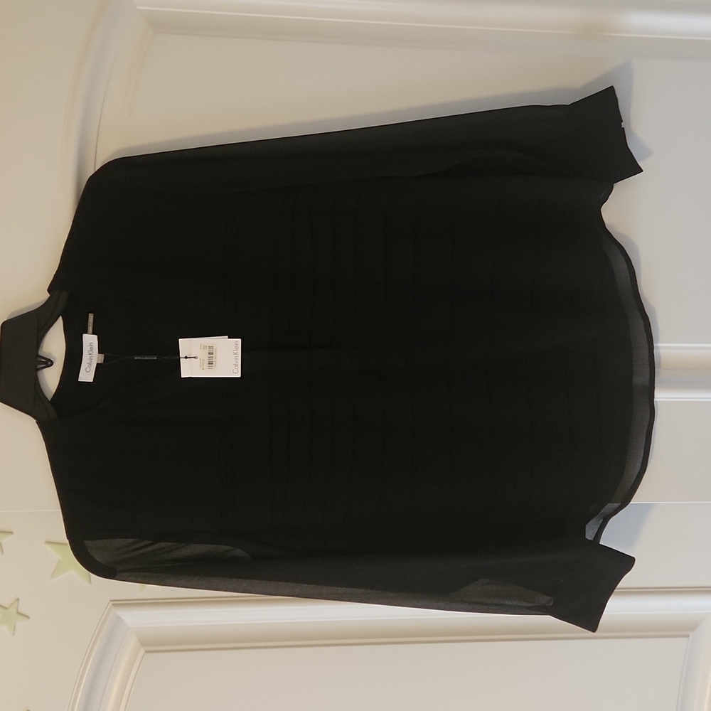 Calvin Klein sheer blouse